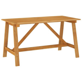 Garden Dining Table 140x70x73.5 cm Solid Acacia Wood - thumbnail 1