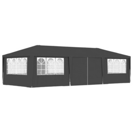 Professional Party Tent with Side Walls 4x9 m Anthracite 90 g/m? - thumbnail 1