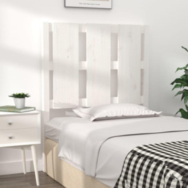 Bed Headboard White 80.5x4x100 cm Solid Wood Pine - thumbnail 3