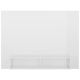 Wall TV Cabinet High Gloss White 120x23.5x90 cm Engineered Wood - thumbnail 3