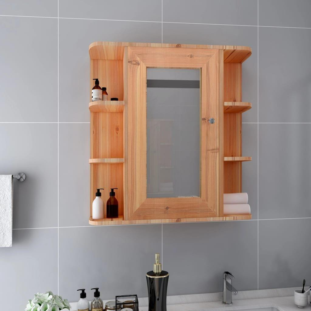 Bathroom Mirror Cabinet Oak 66x17x63 cm MDF - image 1