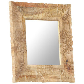 Mirror 50x50 cm Solid Mango Wood - thumbnail 2