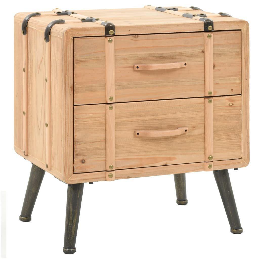 Bedside Cabinet Solid Fir Wood 50x35x57 cm - image 1