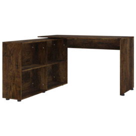Corner Desk Smoked Oak Engineered Wood - thumbnail 3