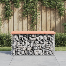 Garden Bench Gabion Design 83x44x42 cm Solid Wood Douglas - thumbnail 1