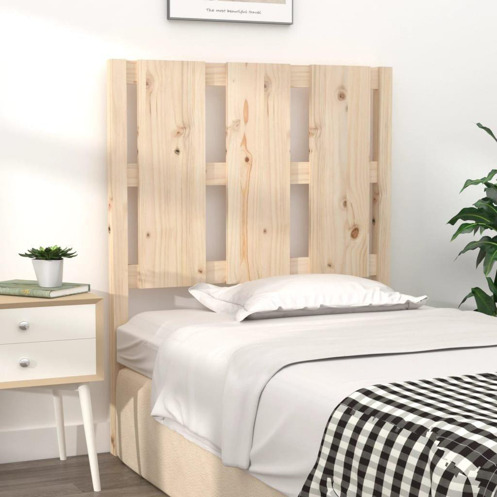 Bed Headboard 80.5x4x100 cm Solid Wood Pine - image 1
