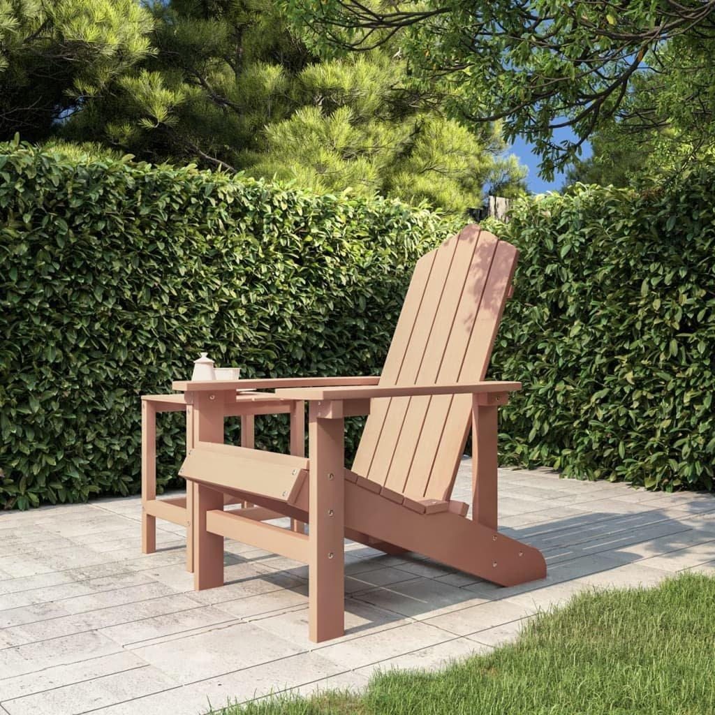 Garden Adirondack Chair HDPE Brown - image 1