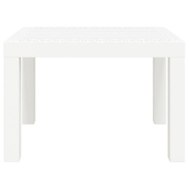 Garden Table White 59x47x40 cm PP - thumbnail 3