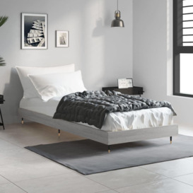 Bed Frame Grey Sonoma 75x190 cm Small Single Engineered Wood - thumbnail 3