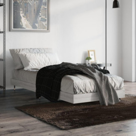 Bed Frame Grey Sonoma 75x190 cm Small Single Engineered Wood