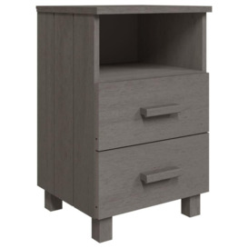 Bedside Cabinets HAMAR 2 pcs Light Grey 40x35x62 cm Solid Wood - thumbnail 3