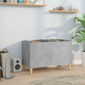 Record Cabinet Concrete Grey 74.5x38x48 cm Engineered Wood - thumbnail 1