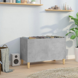 Record Cabinet Concrete Grey 74.5x38x48 cm Engineered Wood