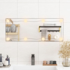 Wall Mirror with LED Lights 30x80 cm Glass Rectangle - thumbnail 3