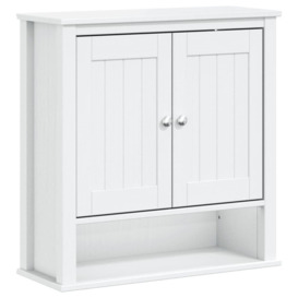 Bathroom Wall Cabinet BERG White 69.5x27x71.5 cm Solid Wood - thumbnail 2