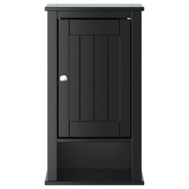 Bathroom Wall Cabinet BERG Black 40x27x71.5 cm Solid Wood Pine - thumbnail 3
