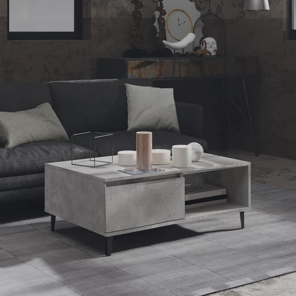 Coffee Table Concrete Grey 90x60x35 cm Engineered Wood - image 1