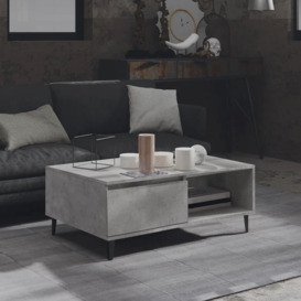 Coffee Table Concrete Grey 90x60x35 cm Engineered Wood - thumbnail 1