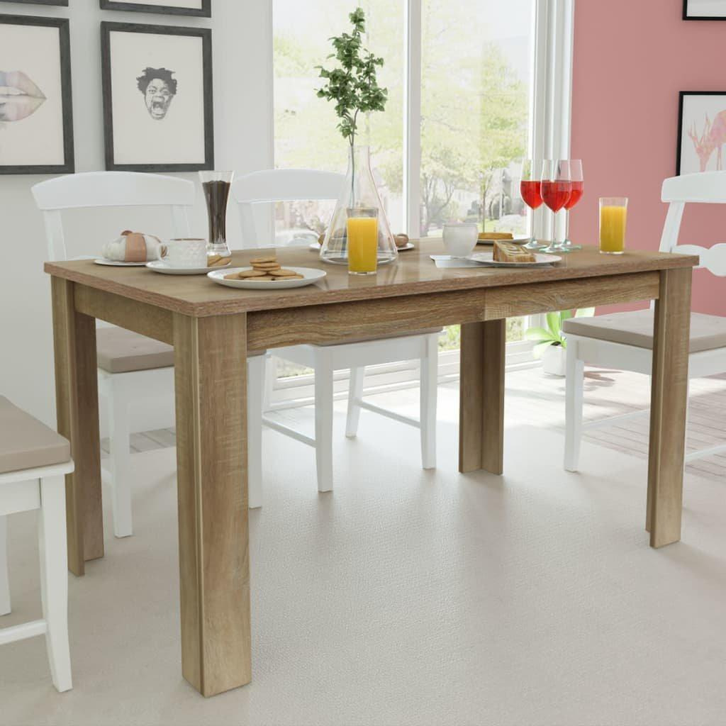 Dining Table 140x80x75 cm Oak - image 1