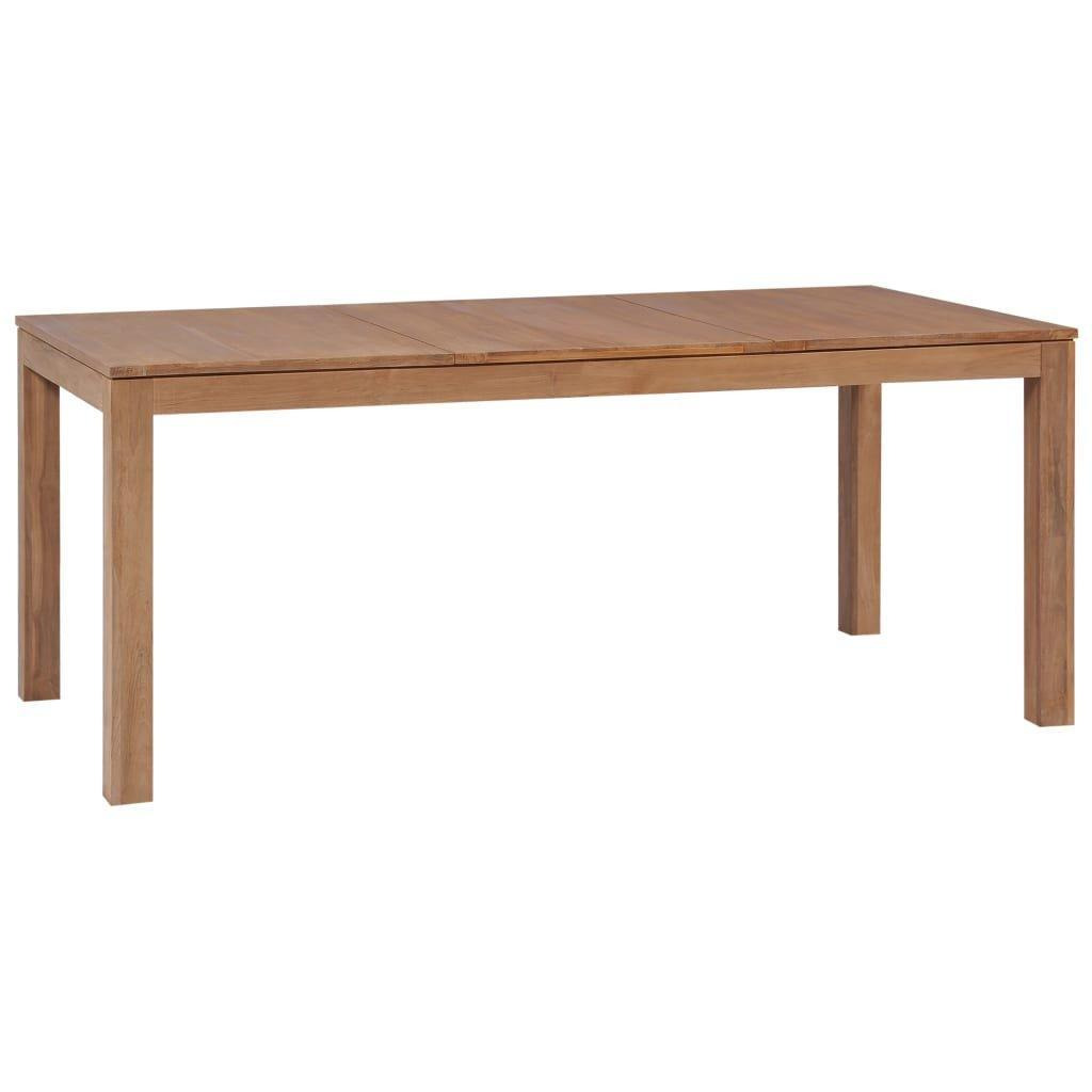 Dining Table Solid Teak Wood with Natural Finish 180x90x76 cm - image 1