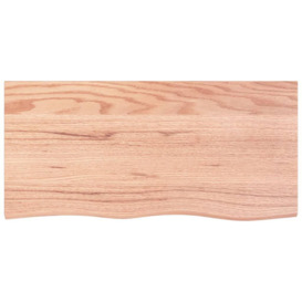 Wall Shelf Light Brown 100x50x(2-6) cm Treated Solid Wood Oak - thumbnail 2
