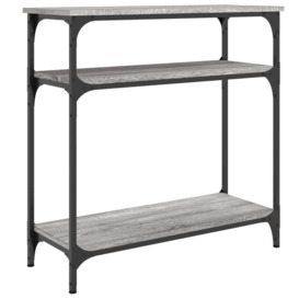 Console Table Grey Sonoma 75x29x75 cm Engineered Wood - thumbnail 2