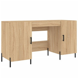 Desk Sonoma Oak 140x50x75 cm Engineered Wood - thumbnail 2