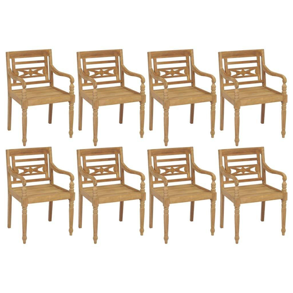 Batavia Chairs 8 pcs Solid Teak Wood - image 1
