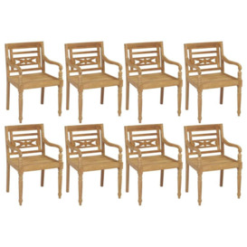 Batavia Chairs 8 pcs Solid Teak Wood - thumbnail 1