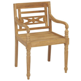 Batavia Chairs 8 pcs Solid Teak Wood - thumbnail 2