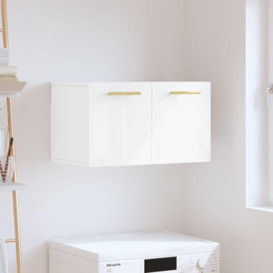 Wall Cabinet High Gloss White 60x36.5x35 cm Engineered Wood - thumbnail 1