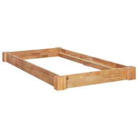 Bed Frame Solid Oak Wood 90x200 cm - thumbnail 2