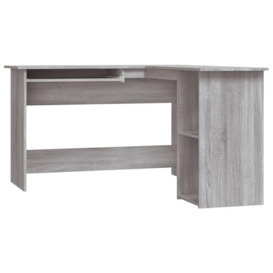 Corner Desk Grey Sonoma 120x140x75 cm Engineered Wood - thumbnail 2