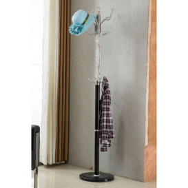Sheer Metal and transparent Tube 185 cm High Coat Rack with Heavy Sturdy 38 cm Base. - thumbnail 2