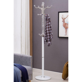 Sheer Metal and transparent Tube 185 cm High Coat Rack with Heavy Sturdy 38 cm Base. - thumbnail 2