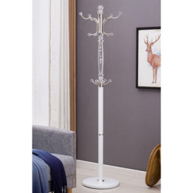 Sheer Metal and transparent Tube 185 cm High Coat Rack with Heavy Sturdy 38 cm Base. - thumbnail 1