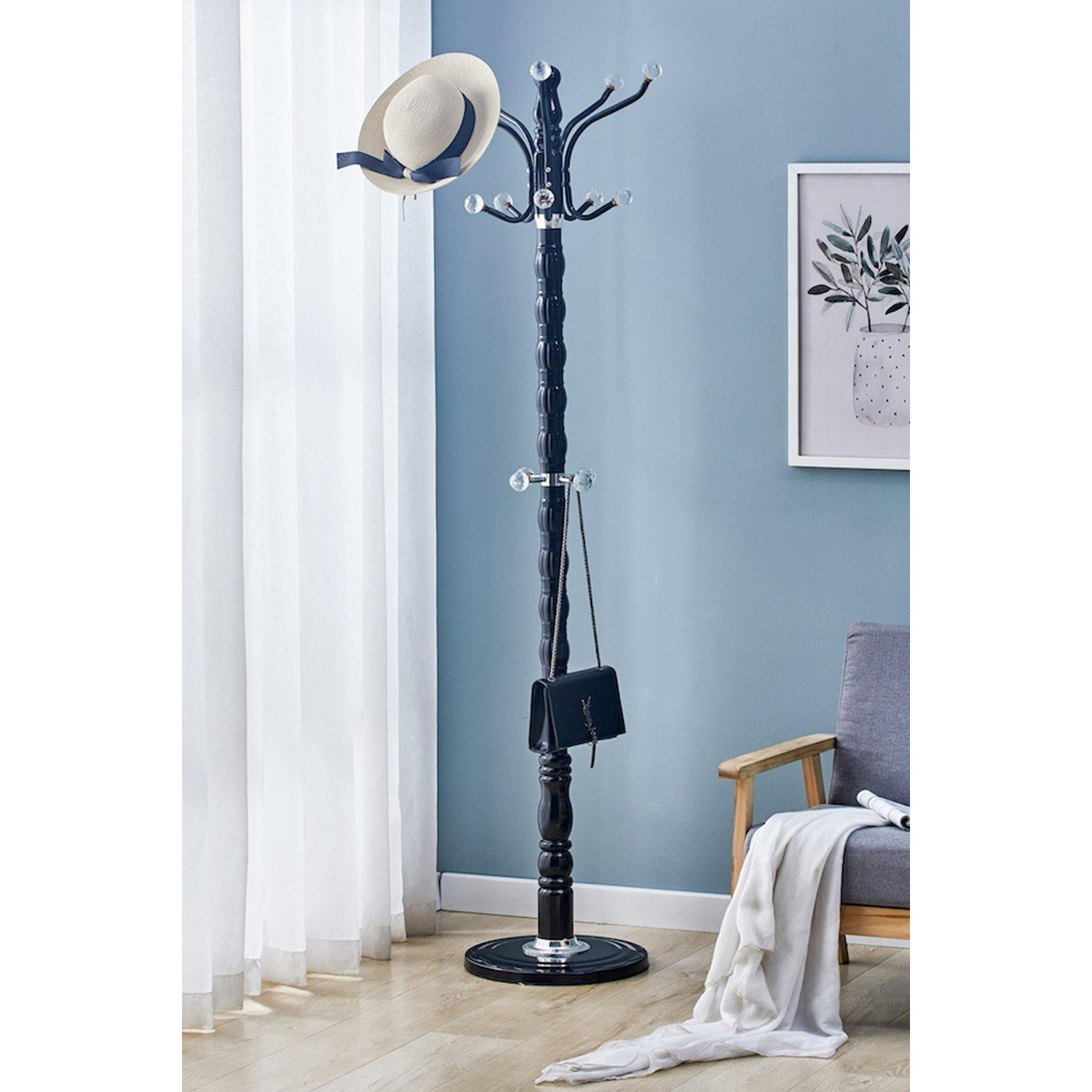 Vetro Thick Metal Tube Stand Tube Coat Rack with Heavy Sturday Marble Base - image 1