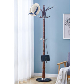 Vetro Thick Metal Tube Stand Tube Coat Rack with Heavy Sturday Marble Base - thumbnail 1