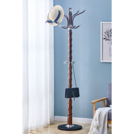 Vetro Thick Metal Tube Stand Tube Coat Rack with Heavy Sturday Marble Base