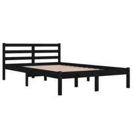 Day Bed Solid Wood Pine 120x200 cm Small Double Black - thumbnail 3
