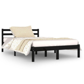 Day Bed Solid Wood Pine 120x200 cm Small Double Black - thumbnail 2
