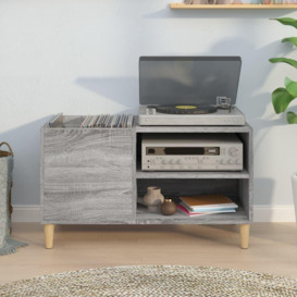 Record Cabinet Grey Sonoma 84.5x38x48 cm Engineered Wood - thumbnail 3