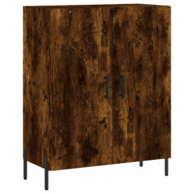 Sideboard Smoked Oak 69.5x34x90 cm Engineered Wood - thumbnail 2