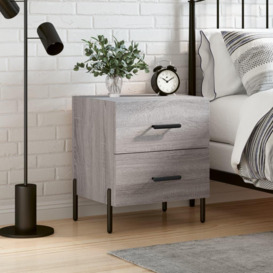 Bedside Cabinet Grey Sonoma 40x35x47.5 cm Engineered Wood