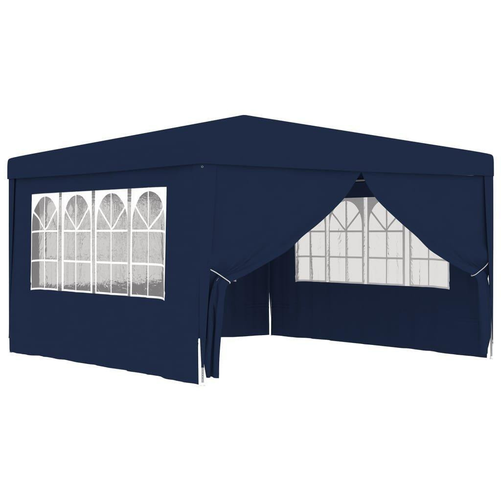 Professional Party Tent with Side Walls 4x4 m Blue 90 g/m? - image 1