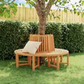 Tree Benches 2 pcs Half Round Ã˜160 cm Solid Wood Teak - thumbnail 1