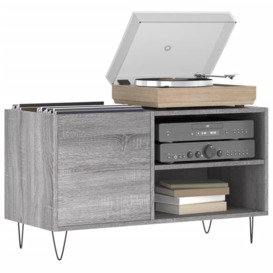 Record Cabinet Grey Sonoma 85x38x48 cm Engineered Wood - thumbnail 3