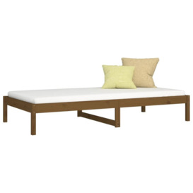Day Bed Honey Brown 90x200 cm Solid Wood Pine - thumbnail 3