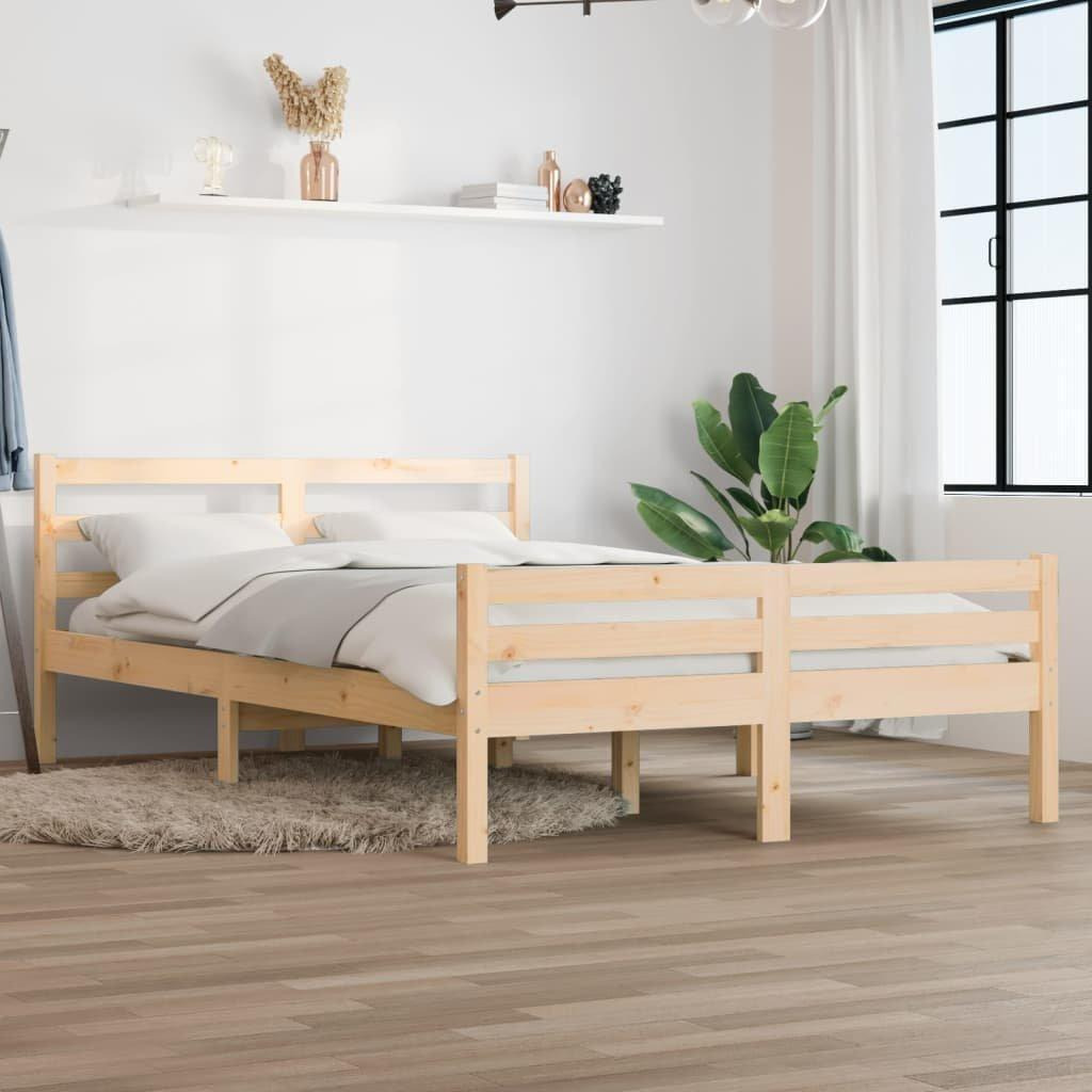 Bed Frame Solid Wood 160x200 cm - image 1