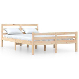 Bed Frame Solid Wood 160x200 cm - thumbnail 2
